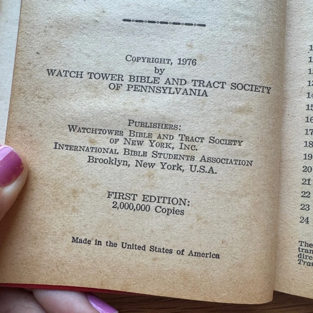Your Youth Getting the Best Out of It 1976 Watchtower Bible Tract Society Book